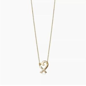 Tiffany & Co. 18k Paloma Picasso®Loving Heart Pendant 18” necklace.
